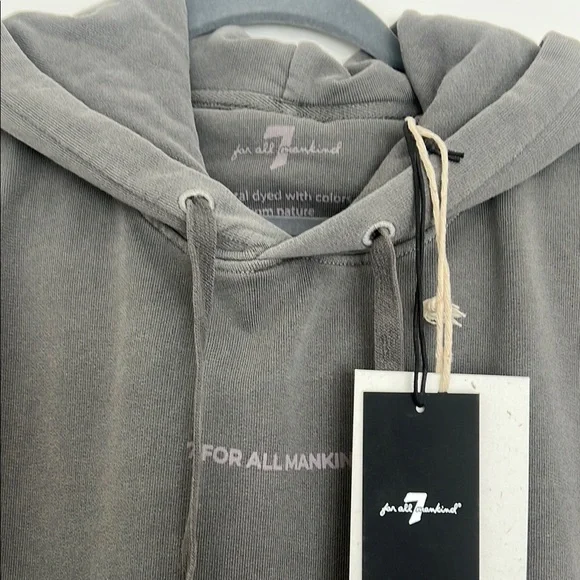 7 For All Mankind Gray Hoodie - Picture 2 of 10
